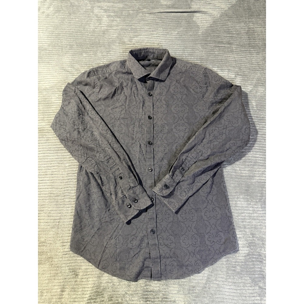 Men's Medium Gray Murano long-sleeve button-down shirt
